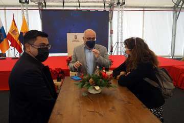 Brindis navideño del Cabildo con los medios de comunicación de Gran Canaria/TA y Acfi Press.