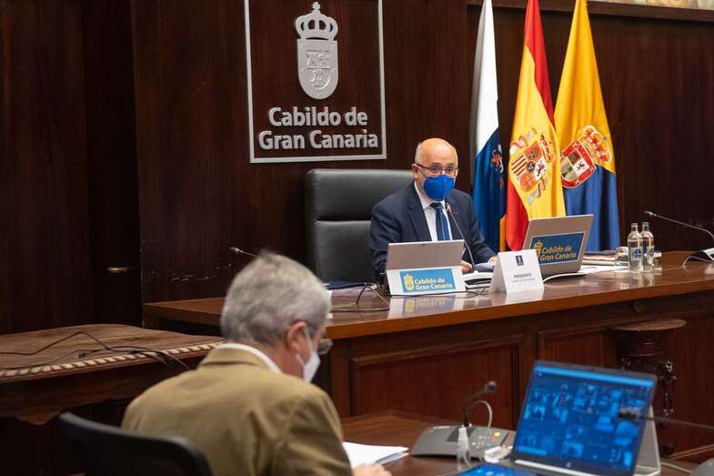 Imagen del Pleno de este jueves en el Cabildo grancanario/TA.