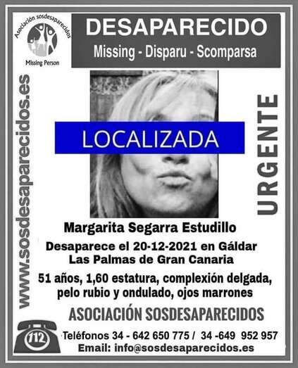 SOS Desaparecidos ha desactivado la búsqueda/TA.