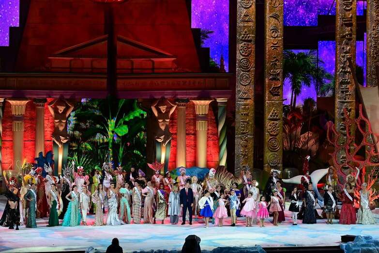 Todas las candidatas a tres de las galas principales del Carnaval capitalino, ayer en el escenario de Santa Catalina/Lpcarnaval.