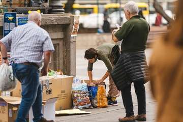  Concentración contra el ataque a Ucrania y recogida de ayuda humanitaria/Acfi Press.