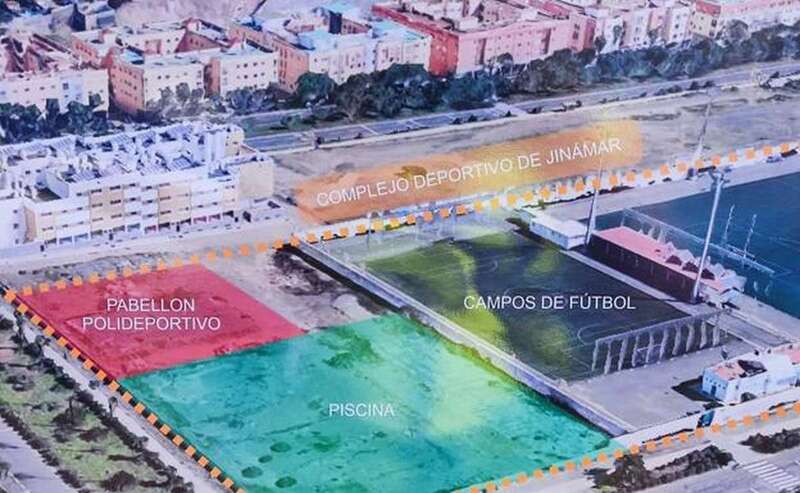 Este lunes se colocó la primera piedra del nuevo pabellón polideportivo de Jinámar / C7