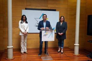 Rueda de prensa de Coalición Canaria de Gran Canaria con Pablo Rodríguez, Beatriz Calzada y Vidina Espino/Acfi Press.