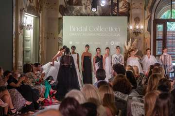 Los tejidos artesanos isleños protagonistas de los desfiles de cierre de la pasarela Bridal Collection Moda Cálida/TA.