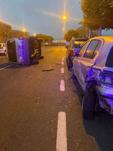 Vehículo siniestrado en el accidente/PLLPGC.