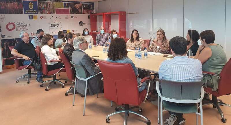 Imagen de la última reunión de la Mesa Insular de Comercio de Gran Canaria / TA