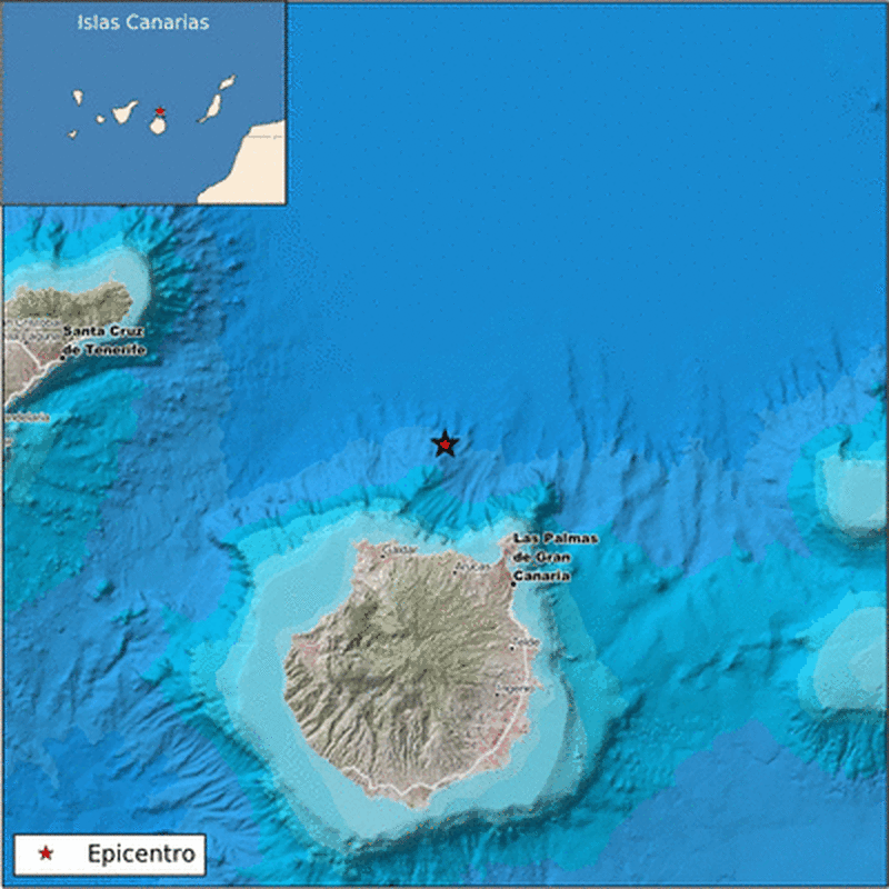 Localización del terremoto según el IGN.
