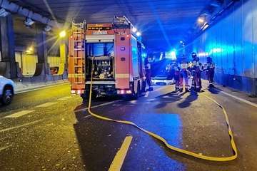 Accidente de tráfico en el interior del túnel de San José de la capital grancanaria/TA.