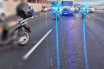  Motorista herida en una colisión con un turismo/TA.