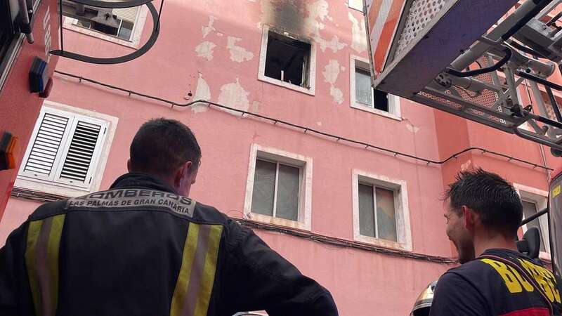 Imagen del incendio/Bomberos de LPA.