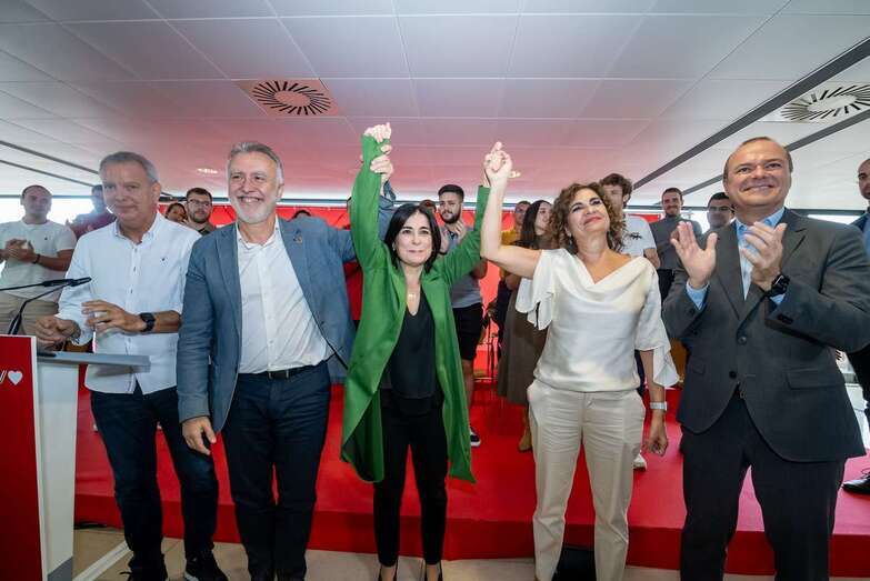 Carolina Darias, en el acto en el que anunció su candidatura/Acfi Press.