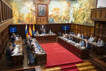 Pleno del Cabildo de Gran Canaria en el que se aprobó el Plan Insular de Ordenación de la isla/TA.