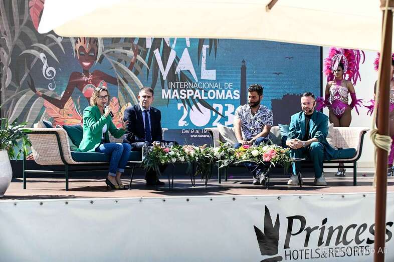 Momento de la presentación del Carnaval del sur grancanario/Antonio Alí.