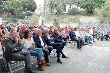 Telde arropa a Quevedo (NC) en la presentación de su candidatura a la Alcaldía capitalina/TA y Acfi Press.
