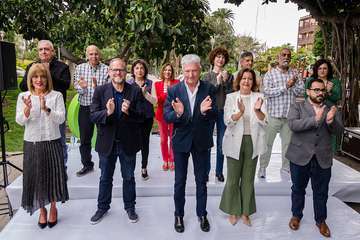 Telde arropa a Quevedo (NC) en la presentación de su candidatura a la Alcaldía capitalina/TA y Acfi Press.