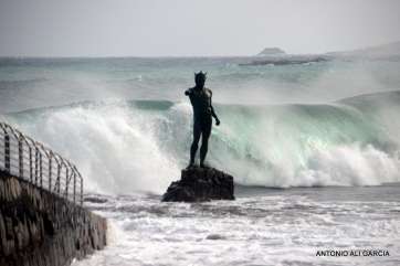 Preciosa imagen captada este viernes en Melenara (Foto Antonio Alí)