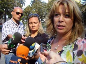 Isabel Guerra este miércoles antes los medios de comunicación en San Telmo (Foto TA)