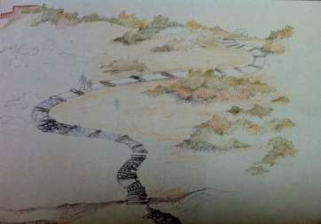 Proyecto de pasarela a la playa de Aguadulce (Foto TA)