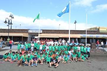Un momento del acto de este viernes en Melenara (Foto TA)