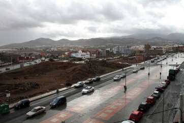 Imagen del cielo de Telde durante la jornada de este viernes (Foto Jesús Ruiz)