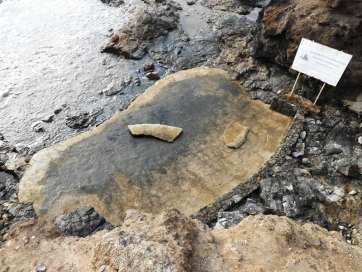 Lascas levantadas en la Charca de los Pérez (Foto TA)