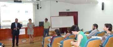 El ingeniero y ecologista teldense Gilberto Martel, junto a otros compañeros en la inauguración de las jornadas formativas (Foto tA)