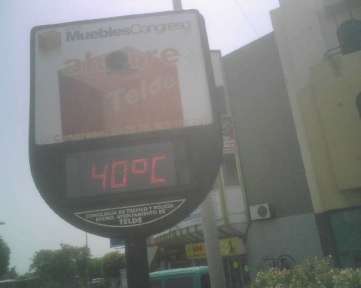 Termómetro callejero de Telde (Foto TA)