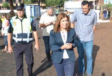 La alcaldesa de Telde al estado al frente del Gabinete de Emergencias desde el primer momento. Esta mañana, en La Garita (Foto TA)