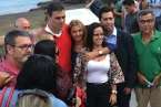 Pedro Sánchez y Fernando Clavijo en La Garita-Telde (Foto TA)