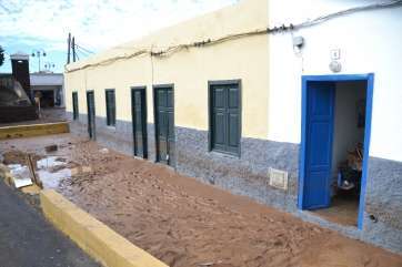 Imagen de una vivienda en Melenara afectada por las riadas (Foto TA)