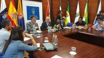 Morales, hoy, en rueda de prensa (Foto TA)