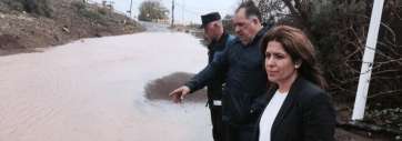 La alcaldesa y el concejal de Seguridad visitaron esta tarde los puntos críticos del municipio afectados de nuevo por las lluvias (Foto TA)