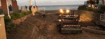 Trabajos de limpieza de este sábado en Salinetas (Foto TA)