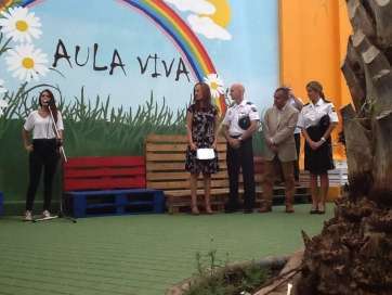 Imagen del acto de inauguración del Aula Viva del IES José Frugoni Pérez (Foto TA)