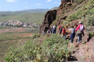 Imagen de archivo de una ruta senderista organizada por Turcón (Foto TA)