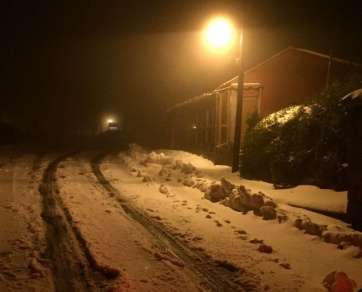 Nieve en la cumbre (Foto TA)