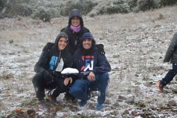 Visitantes de la nieve en la cumbre (Foto Antonio Alí)