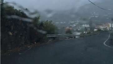 Lluvia, esta mañana en Telde (Foto TA)
