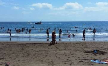 La playa de Salinetas, este domingo (Foto TA)