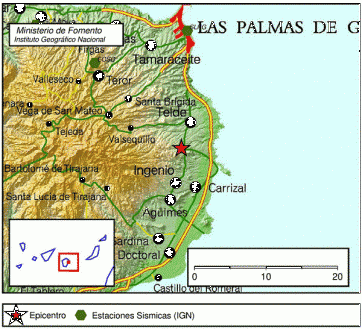 Información del seísmo ofrecida por el IGN (Foto TA)