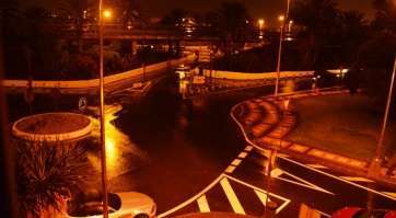 Telde registró 8 litros por metro cuadrado anoche en la zona de costa y casco urbano (Foto TA)