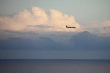 Imagen que presentaba ayer tarde el cielo de Telde (Foto Jesús Ruiz Mesa)