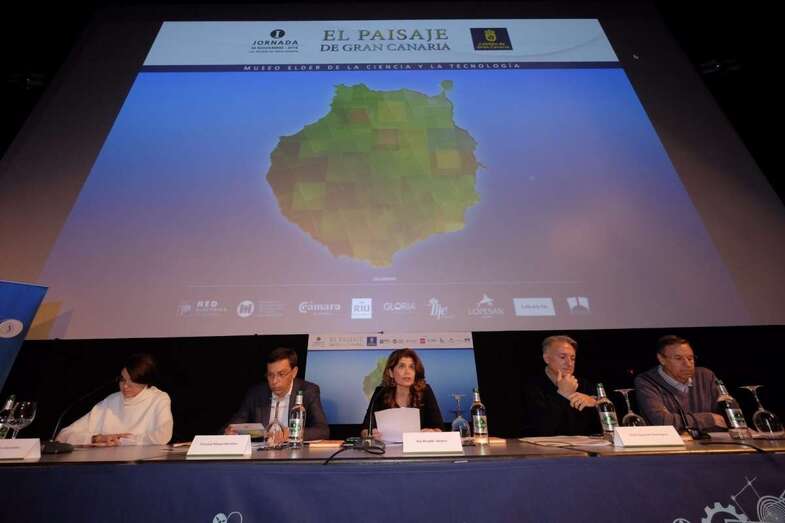 Imagen de la mesa de la I Jornada del Paisaje de Gran Canaria (Foto TA)