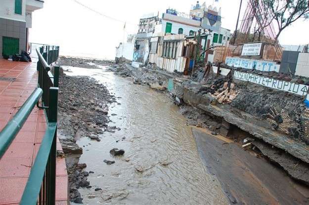 Imagen de archivo del barranco de Ojos de Garza durante el episodio de lluvias torrenciales de 2015 (Foto TA)