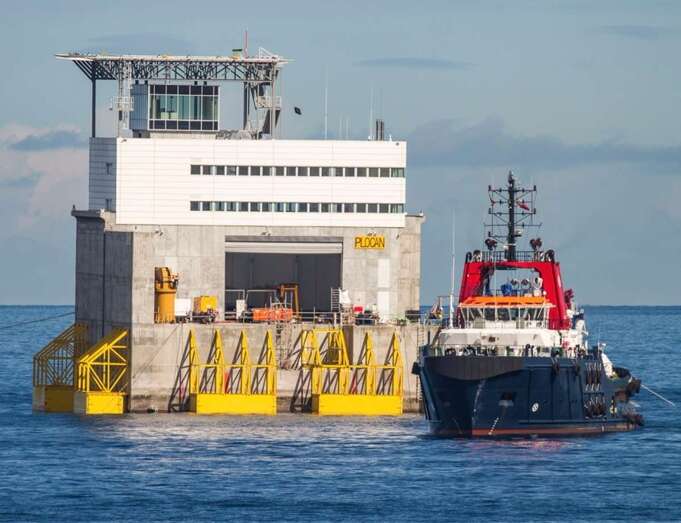 Imagen de la plataforma offshore de la Plocan (Foto Antonio Rodríguez)