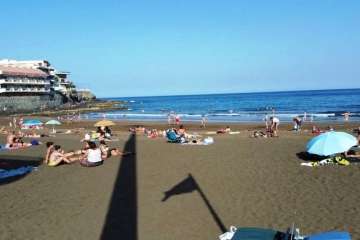 Playa de Salinetas, este jueves a primera hora de la tarde (Foto TA)