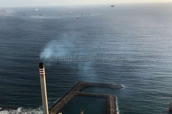 Imágenes aéreas del vertido y de la reunión del Cecopin (Foto TA)