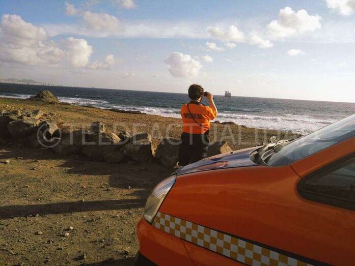 La mancha, vista desde un helicóptero (Foto TA)