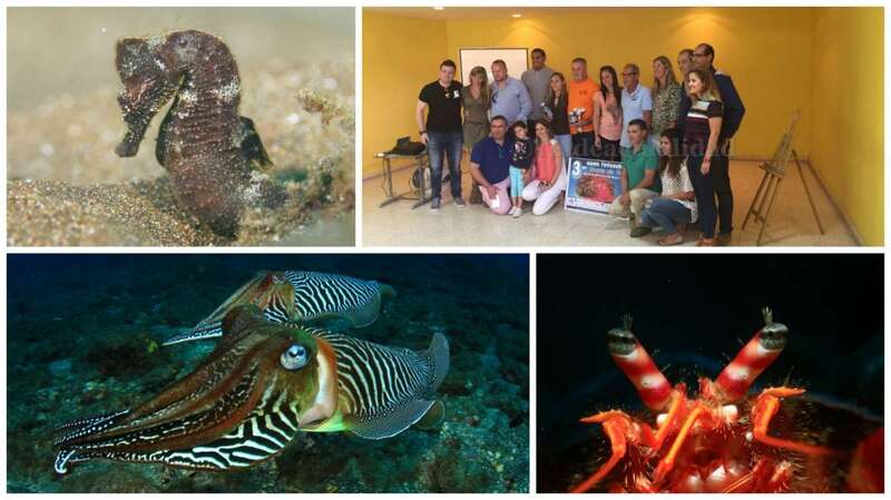 Foto de familia con los ganadores y fotos ganadoras (Foto TA)