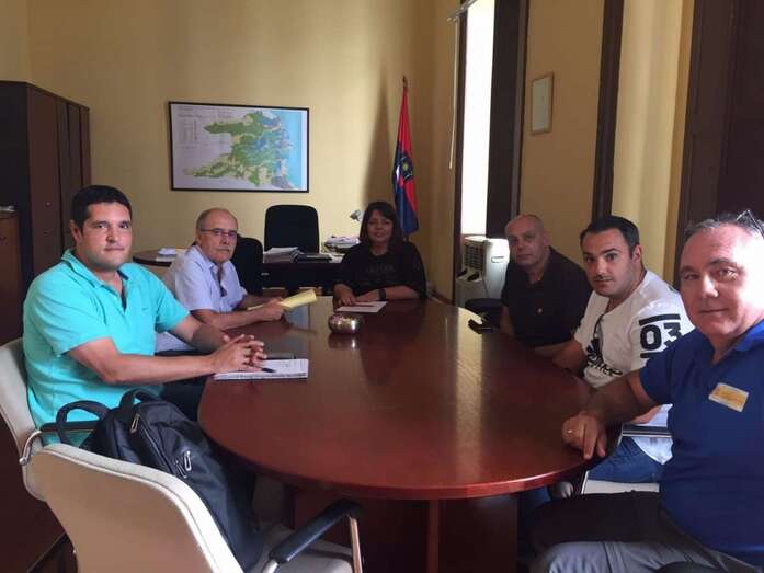 La reunión de la concejala de Playas con el responsable de Costas se celebró este viernes en Telde (Foto TA)